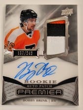 2022-23 Upper Deck Premier Acetate Rookie Autograph Patch Bobby Brink #AR-BB card
