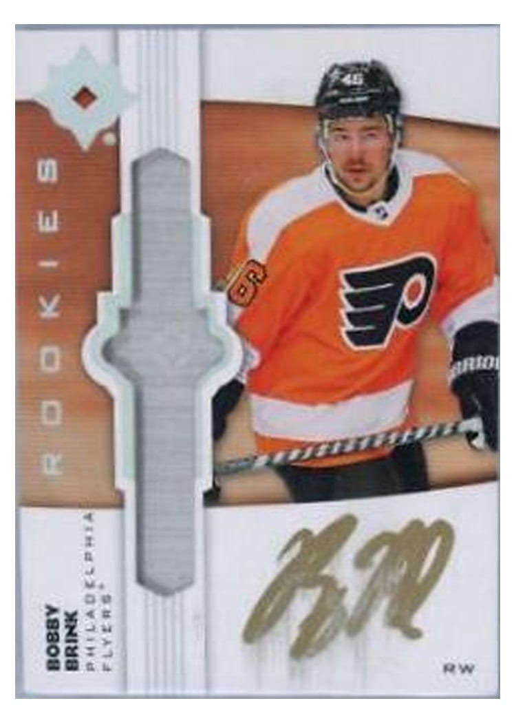 2022-23 Upper Deck Ultimate Collection Ultimate Emblems Autograph Bobby Brink #UE-BB card
