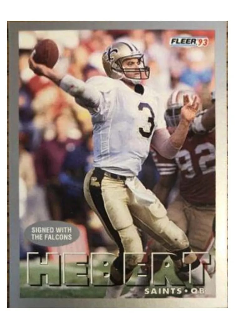 1993 Fleer Bobby Hebert #43 card