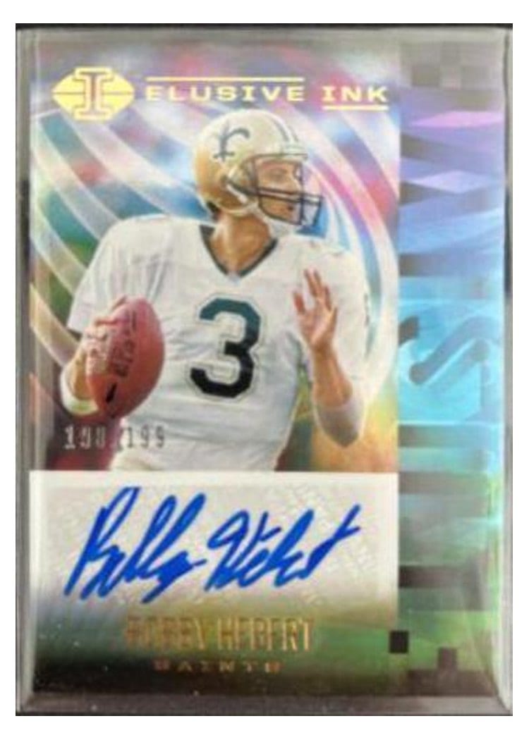 2021 Panini Illusions Elusive Ink Bobby Hebert #EI-BH card