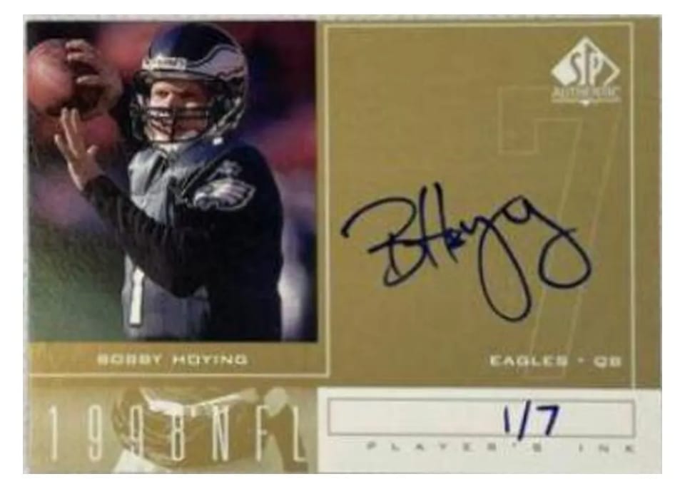 1998 SP Authentic Player's Ink Bobby Hoying #BH card