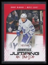 2024-25 Upper Deck Credentials Jumping on the Ice Bobby McMann #JI-BM card