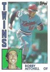 1984 Topps Base Set Bobby Mitchell #307 card