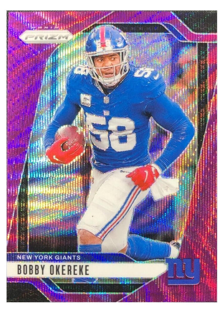 2024 Panini Prizm Base Set Bobby Okereke Purple Wave #216 card