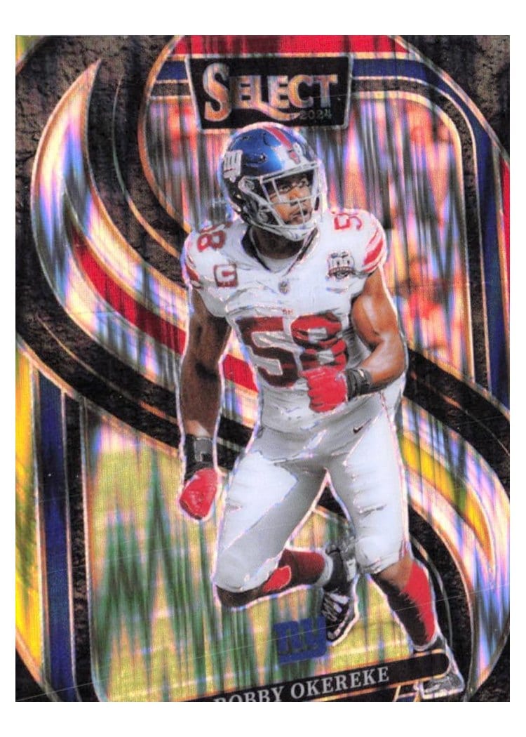 2024 Panini Select Base Set Bobby Okereke Black Orange Prizm Shock #109 card