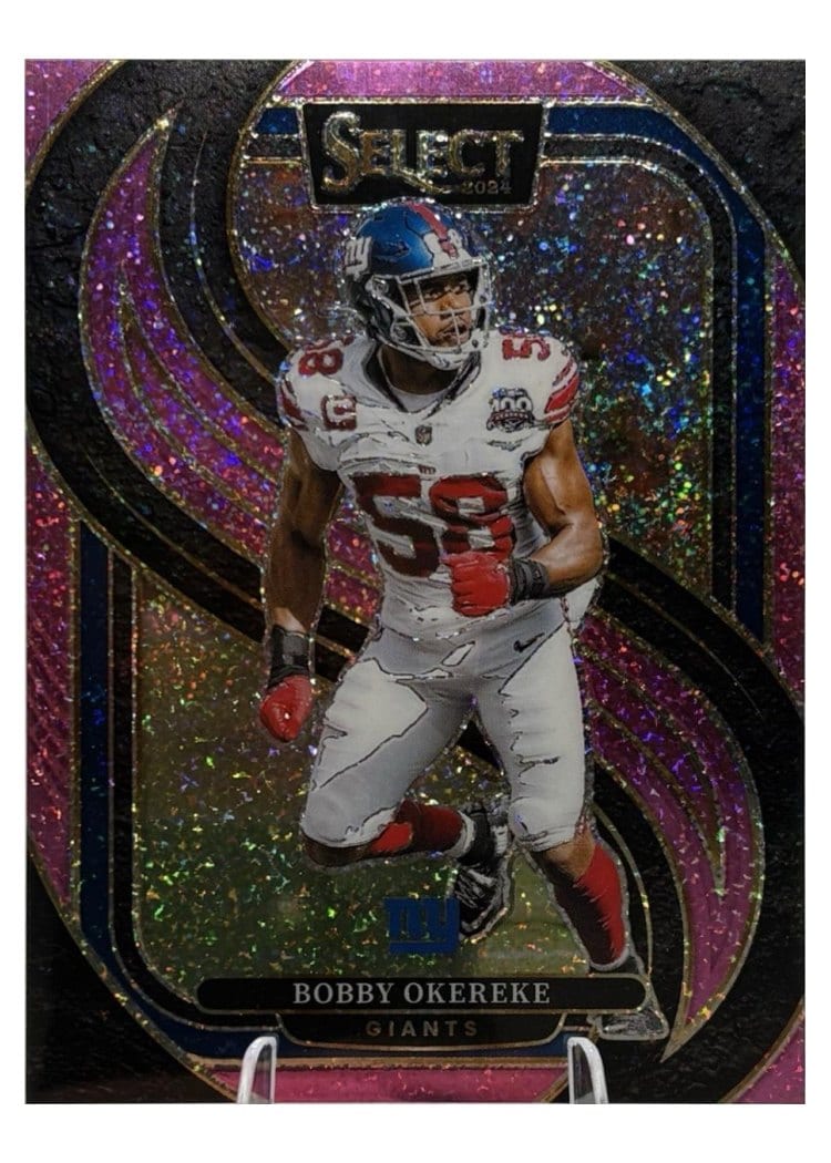 2024 Panini Select Base Set Bobby Okereke Pink Glitter Prizm #109 card