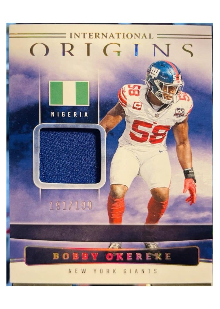 2025 Panini Origins International Origins Relics Bobby Okereke #20 card