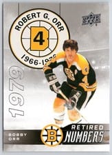 2023-24 Upper Deck Boston Bruins Centennial Base Set Bobby Orr #109 card