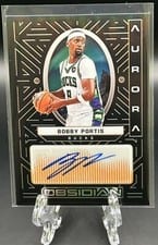 2021-22 Panini Obsidian Aurora Autographs Bobby Portis #AUR-BPO card