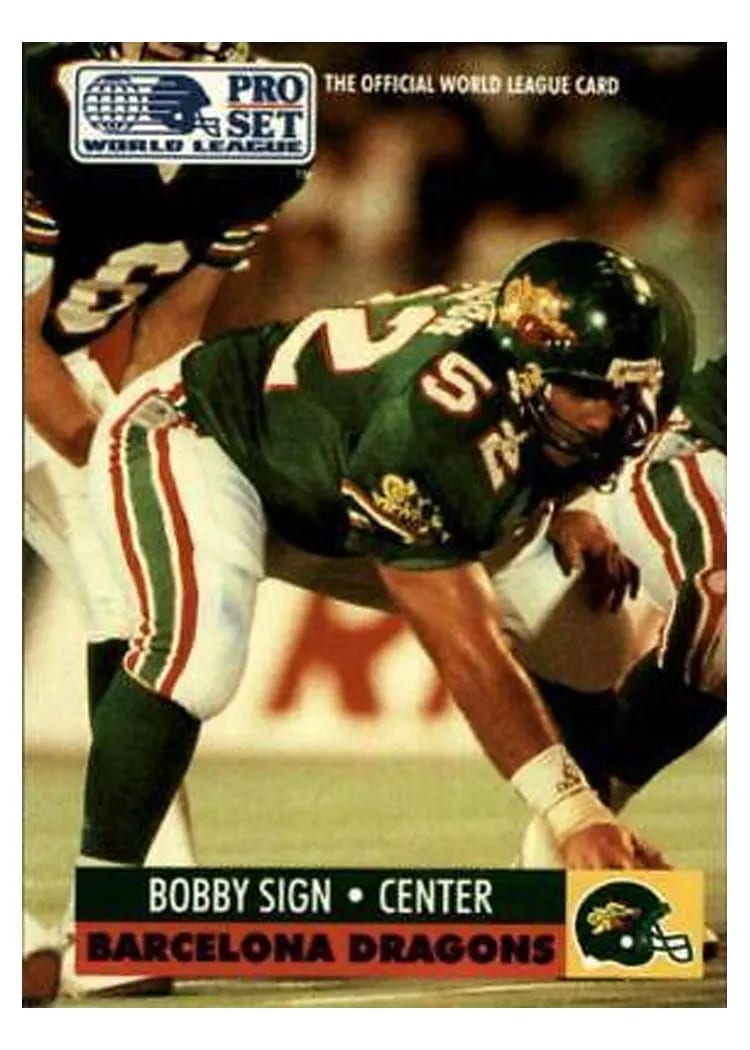 1991 Pro Set Wlaf Bobby Sign #40 card