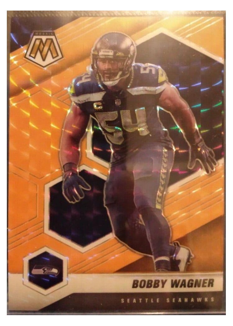 2021 Panini Mosaic Base Set Bobby Wagner Orange Fluorescent #184 card