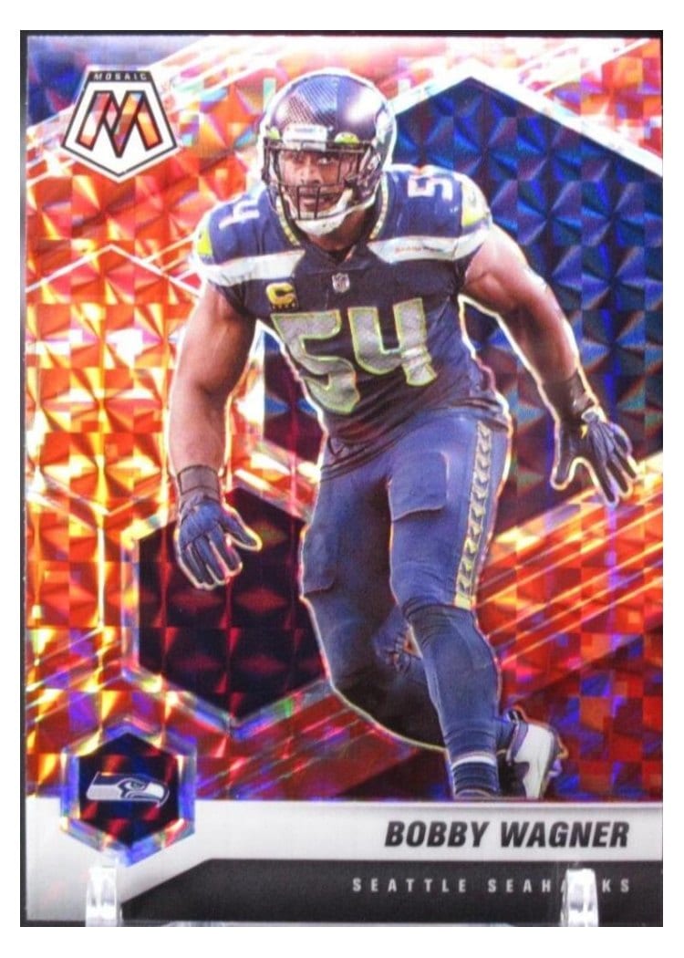 2021 Panini Mosaic Base Set Bobby Wagner Camo Red Mosaic #184 card