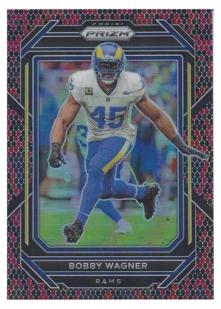 2022 Panini Prizm Base Set Bobby Wagner Black Red Checker #166 card
