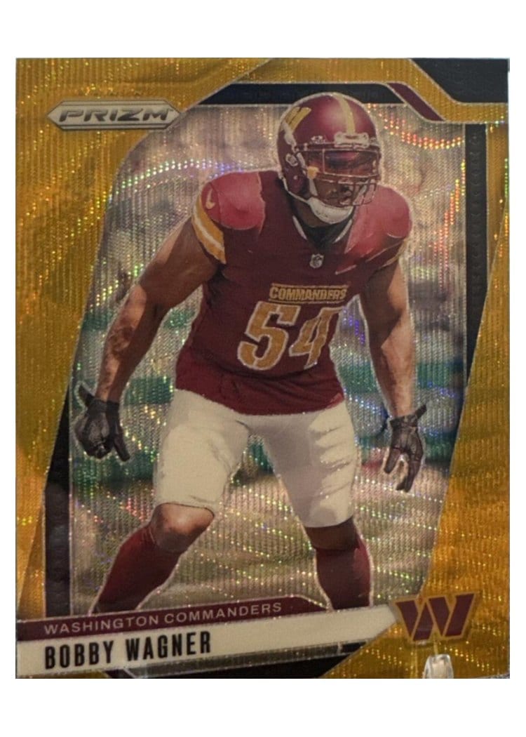 2024 Panini Prizm Base Set Bobby Wagner Wave Gold #293 card