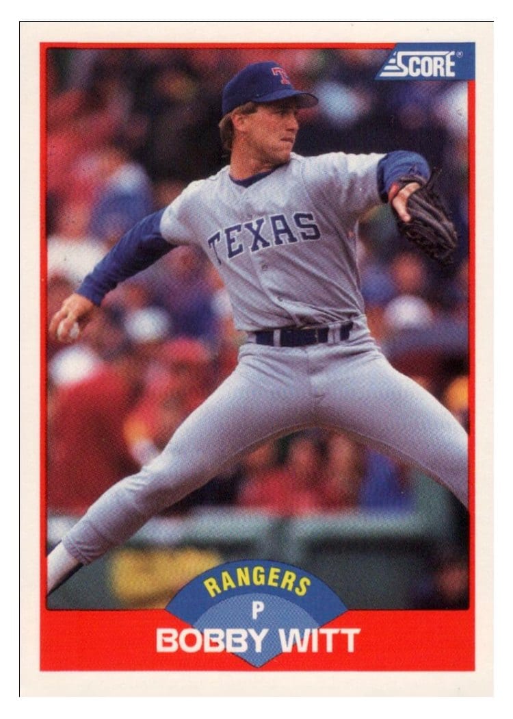 1989 Score Bobby Witt #463 card
