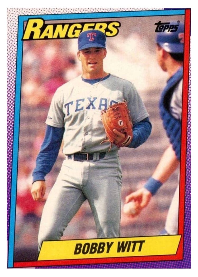 1990 Topps Base Set Bobby Witt #166 card