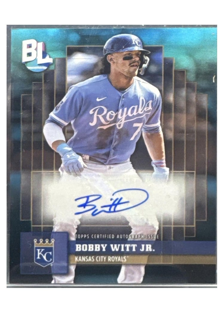 2024 Topps Big League Electric Orange Autographs Common Bobby Witt, Jr. #BEF-BW card