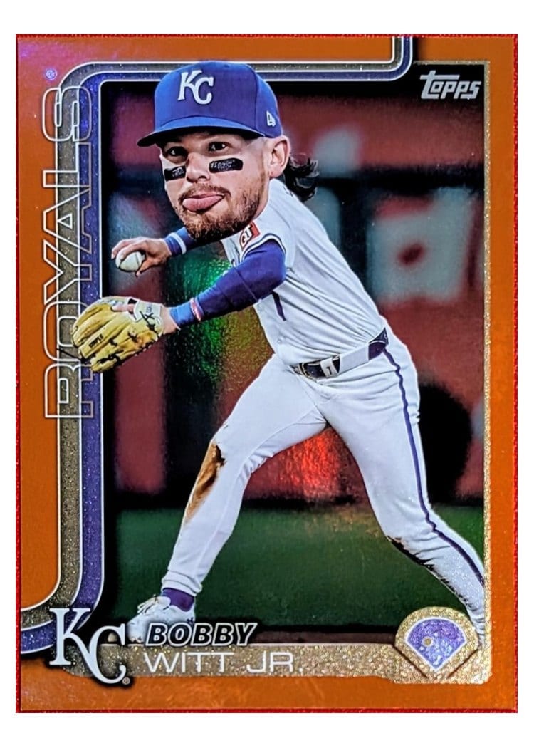 2025 Topps Bobby Witt Jr. Orange Big Head Variation #100 card