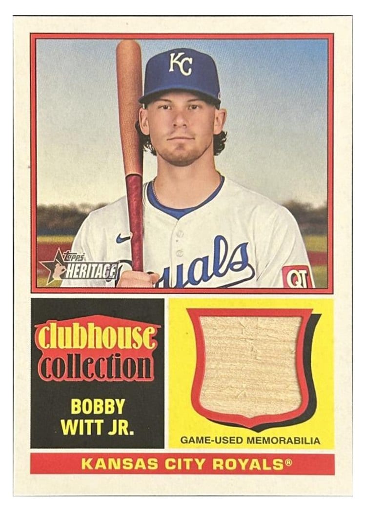 2025 Topps Heritage Clubhouse Collection Relics Bobby Witt Jr. #CCR-BW