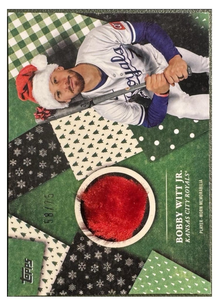 2025 Topps Holiday Holiday Relics Bobby Witt Jr. #HR-BW card