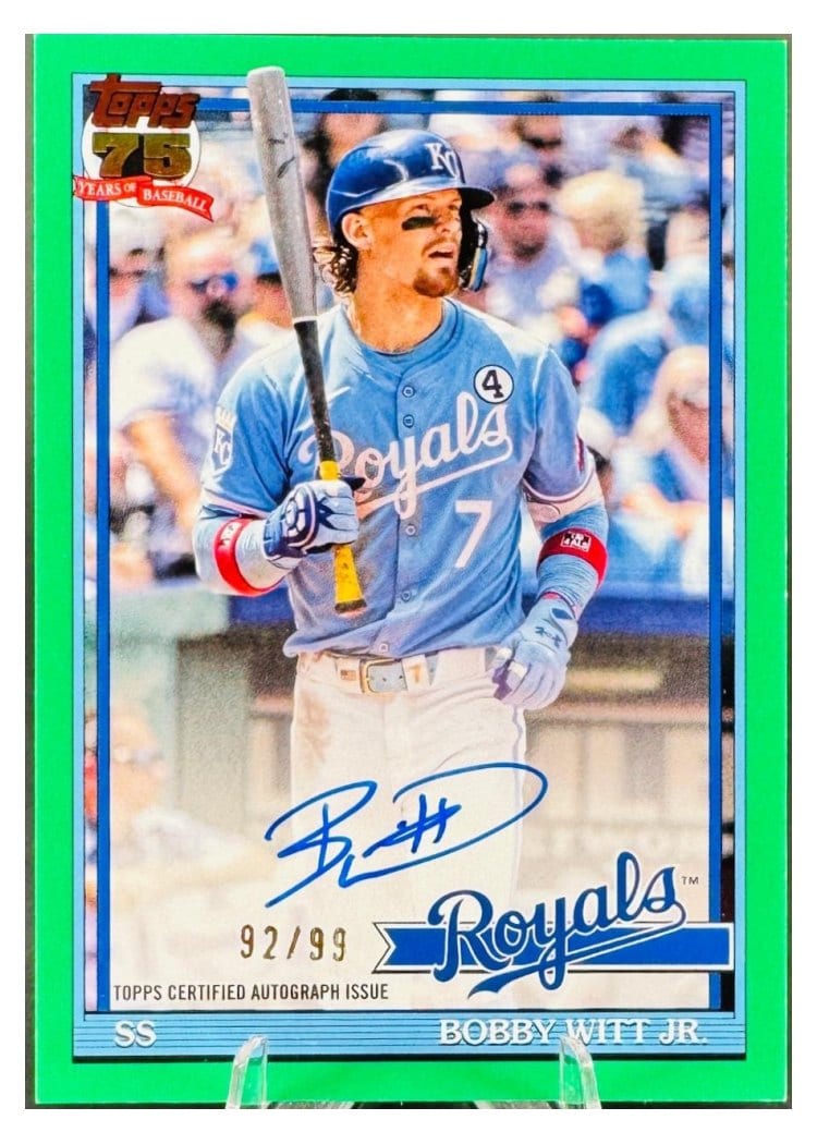 2026 Topps 1991 Topps Autographs Bobby Witt Jr. #91A-BW card