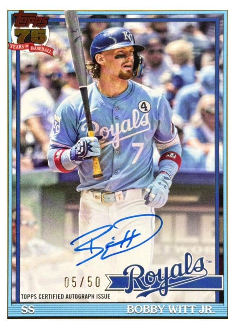 2026 Topps 1991 Topps Autographs Bobby Witt Jr. #91A-BW card