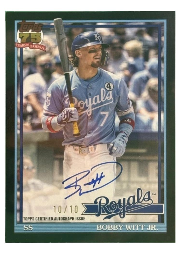 2026 Topps 1991 Topps Autographs Bobby Witt Jr. #91A-BW card