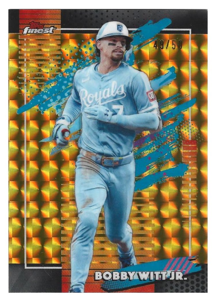 2026 Topps Finest Bobby Witt Jr. Gold Geometric Refractor #107 card