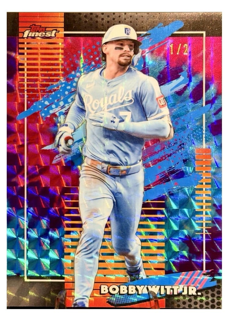 2026 Topps Finest Bobby Witt Jr. Tie Dye Geometric Refractor #107 card
