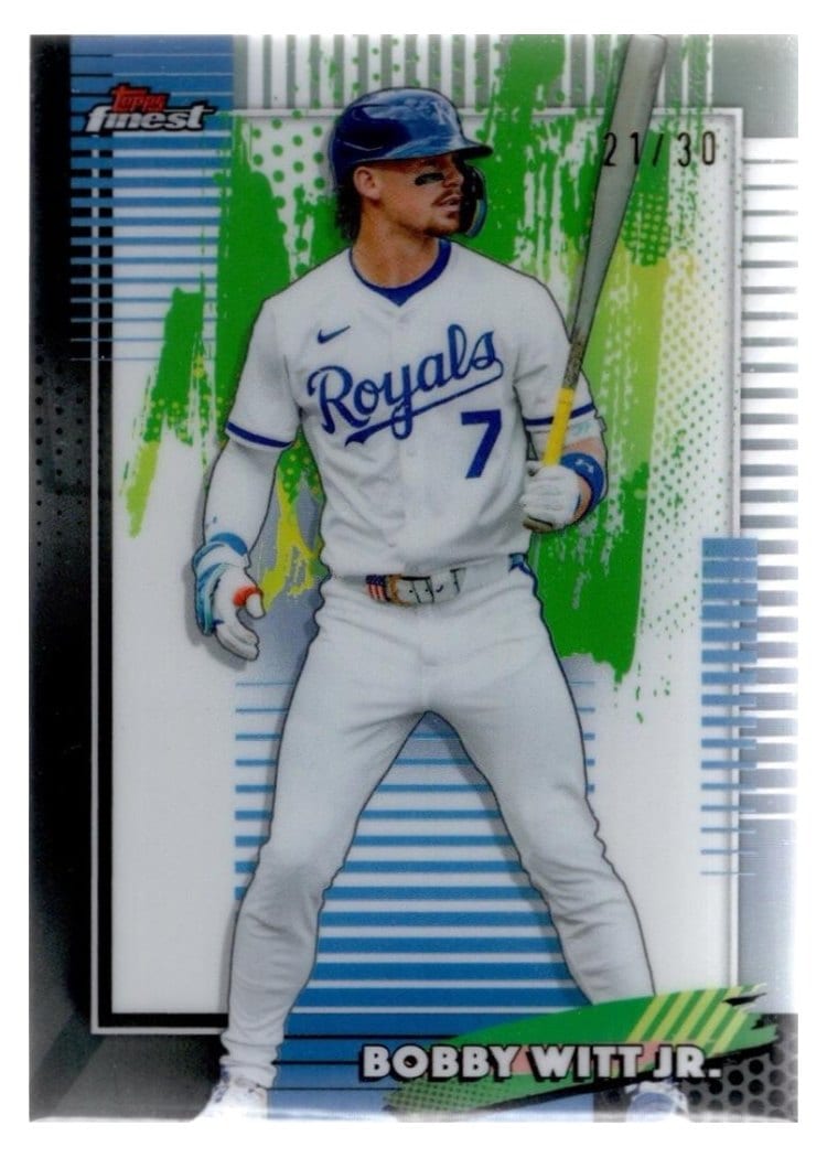 2026 Topps Finest Bobby Witt Jr. White Refractor #7 card