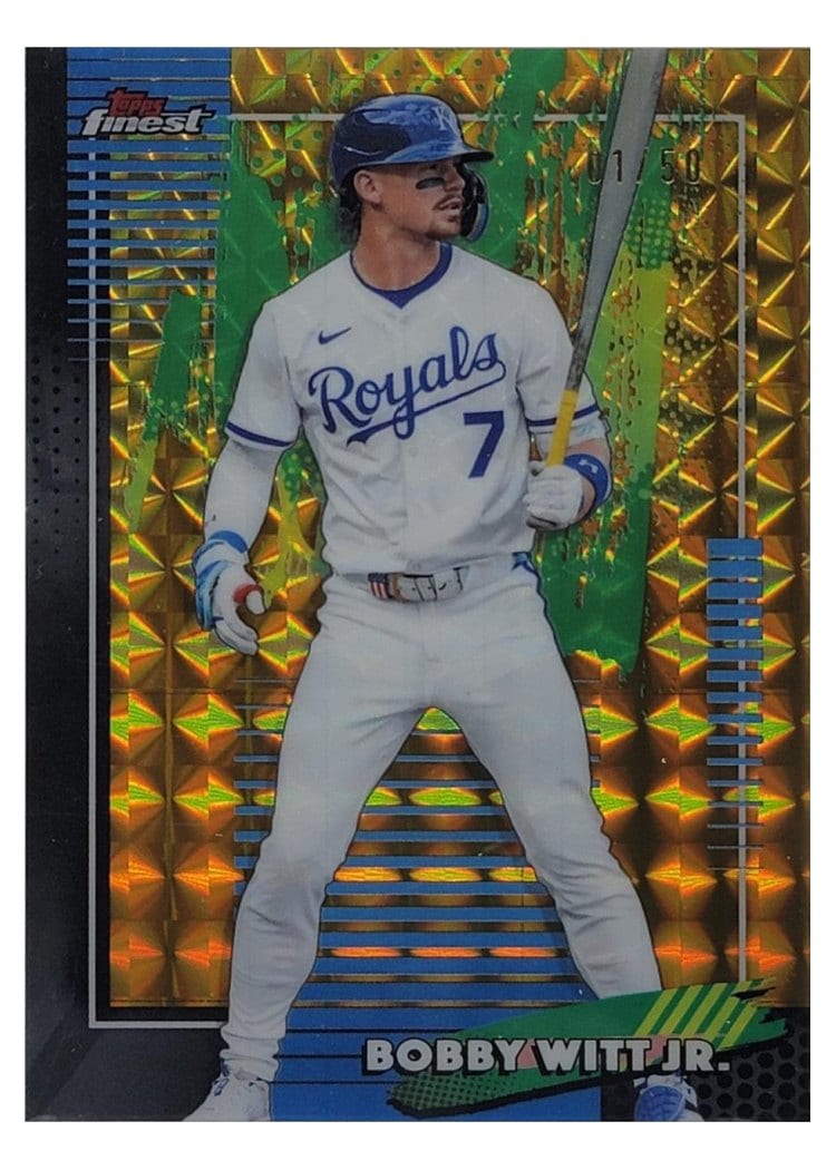 2026 Topps Finest Bobby Witt Jr. Gold Geometric Refractor #7 card