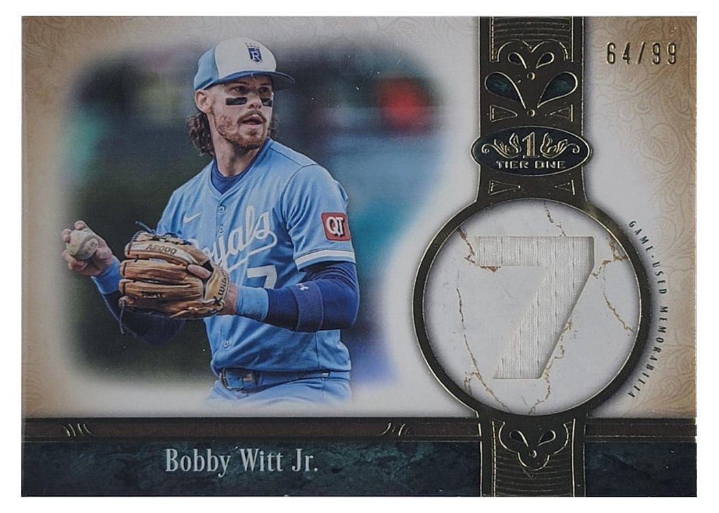 2026 Topps Tier One Jersey Number Relics Bobby Witt Jr. #JNR-BW card