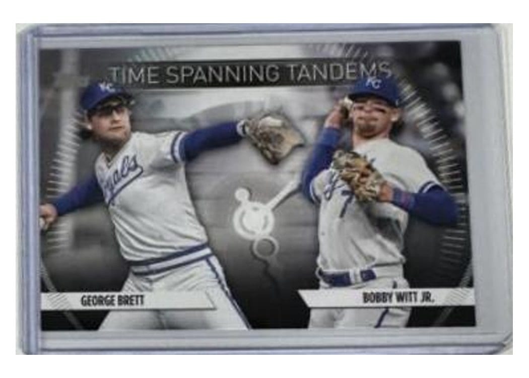 2023 Topps Update Time-Spanning Tandems Bobby Witt Jr. / George Brett #TS-30 card