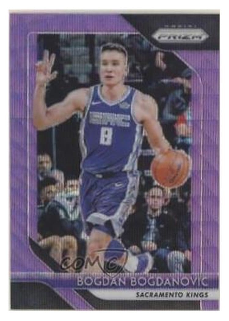 2018-19 Panini Prizm Base Set Bogdan Bogdanovic Purple Wave Prizm #161 card