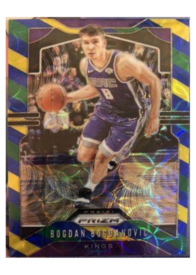 2019-20 Panini Prizm Base Set Bogdan Bogdanovic Blue, Yellow, and Green Choice Prizm #131 card