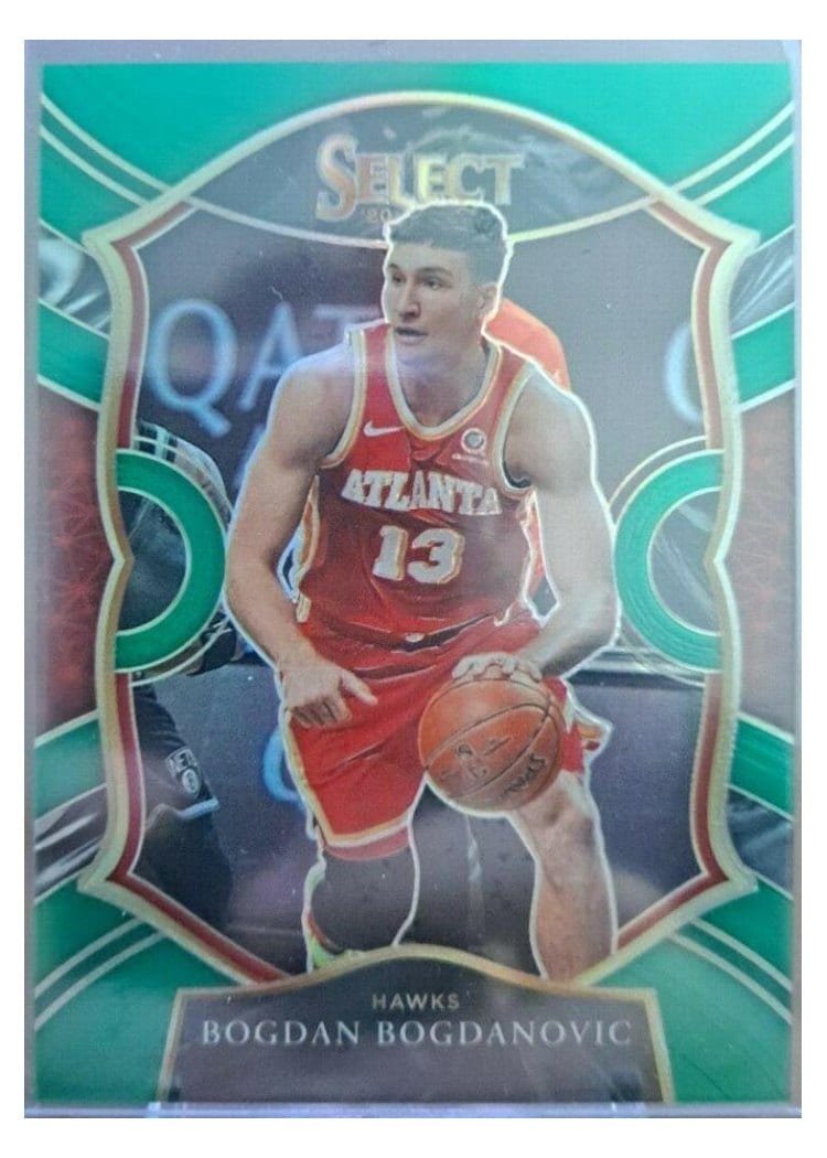 2020-21 Panini Select Base Set Bogdan Bogdanovic Green Prizm #50 card