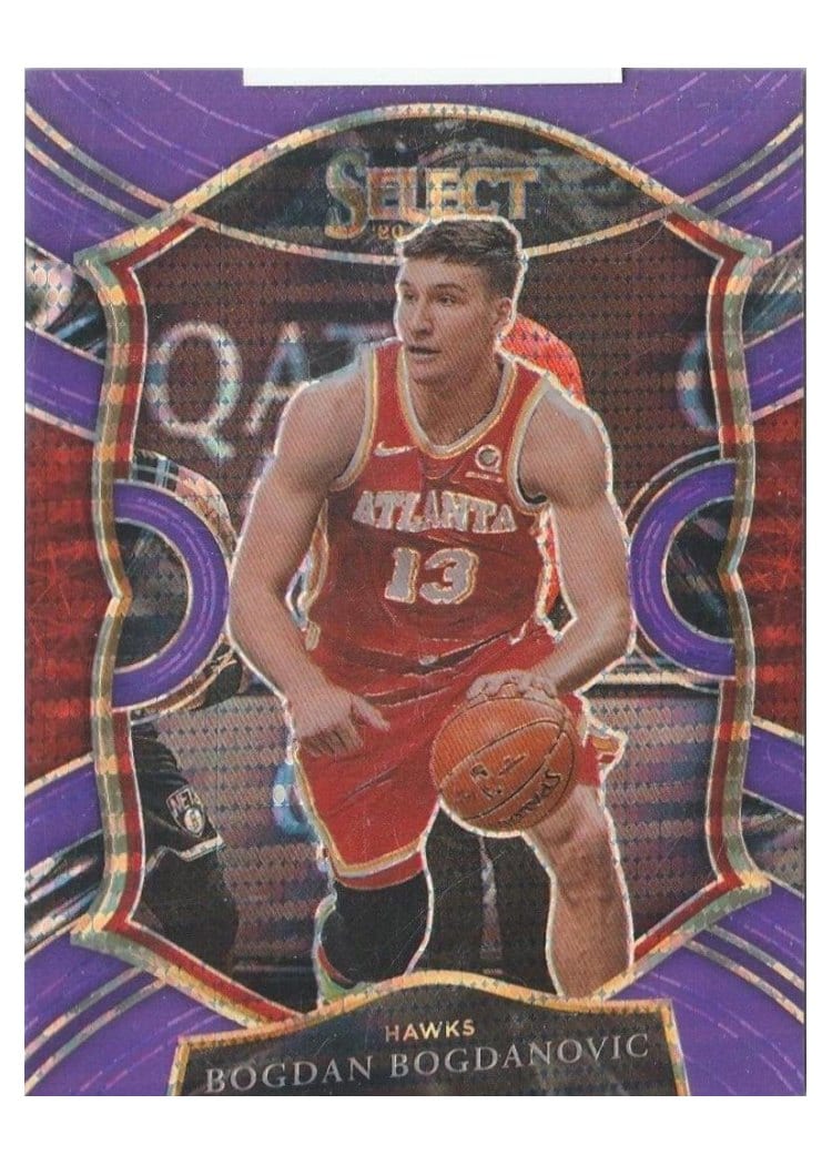 2020-21 Panini Select Base Set Bogdan Bogdanovic Neon Purple Pulsar #50 card