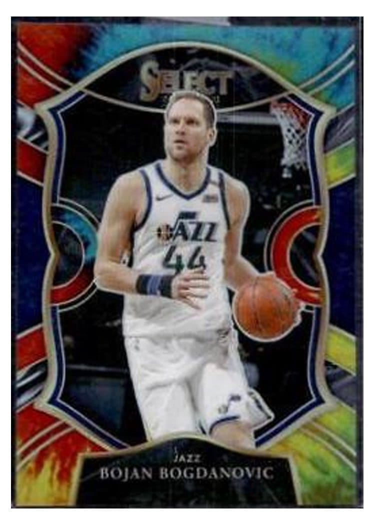 2020-21 Panini Select Base Set Bojan Bogdanovic Tie Dye Prizm #47 card