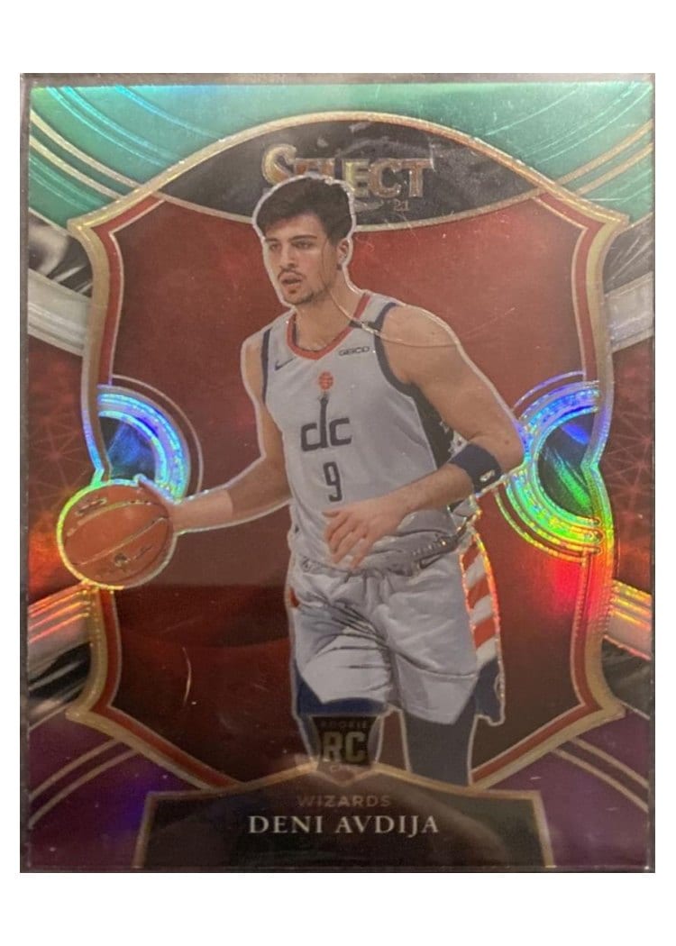 2021-22 Panini Select Base Set Bojan Bogdanovic Green White Purple Prizm #69 card