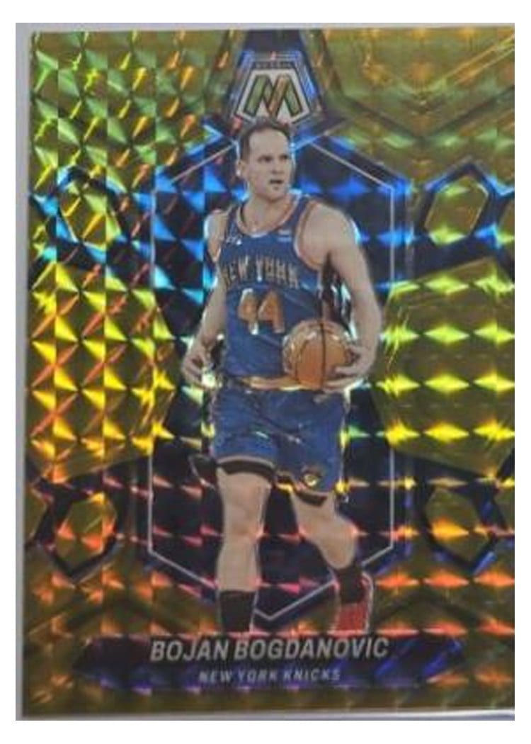 2023-24 Panini Mosaic Base Set Bojan Bogdanovic Gold #167 card