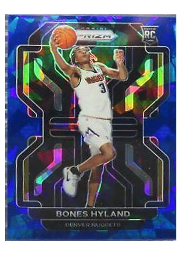 2021-22 Panini Prizm Base Set Bones Hyland Blue Ice Prizm #302 card
