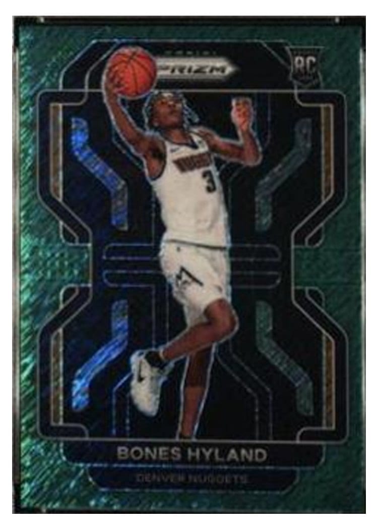 2021-22 Panini Prizm Base Set Bones Hyland Green Shimmer #302 card