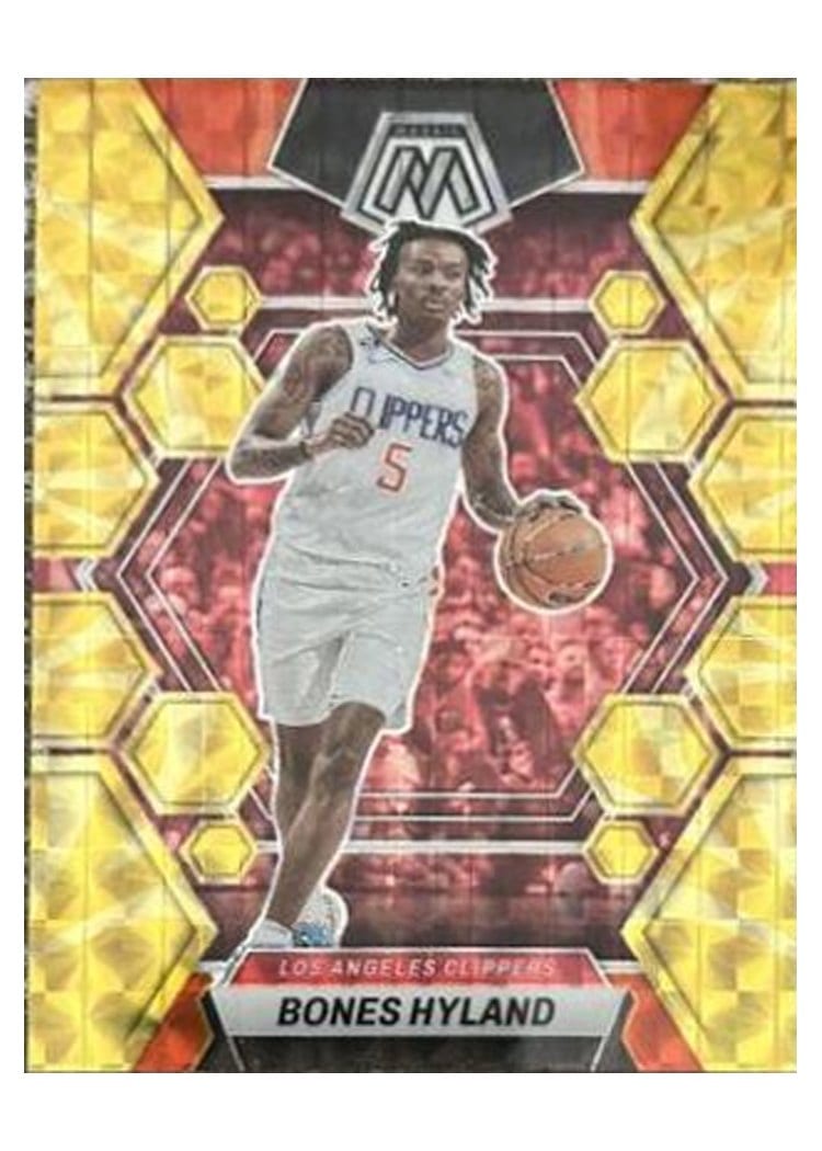 2022-23 Panini Mosaic Base Set Bones Hyland Reactive Yellow #51 card