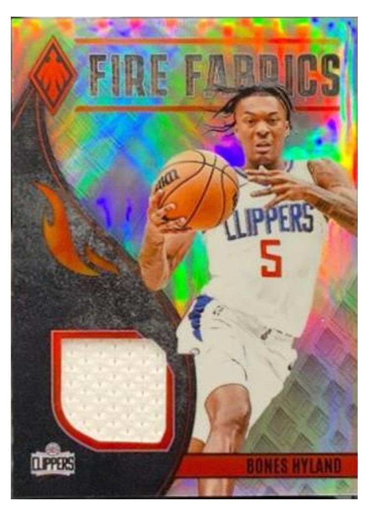 2023-24 Panini Phoenix Fire Fabrics Bones Hyland #FF-HYL card