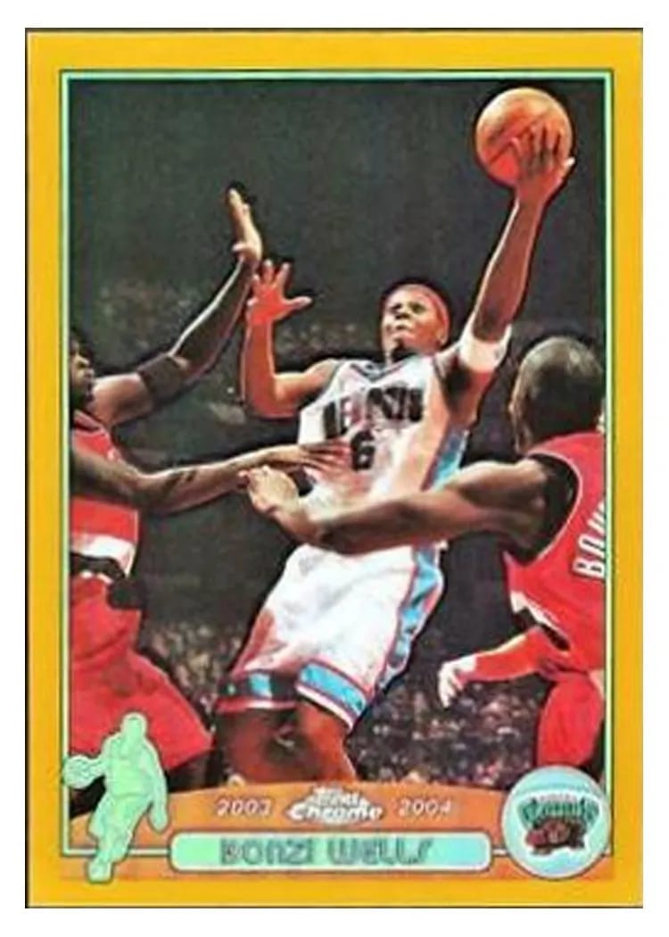 2003 Topps Chrome Bonzi Wells #71 card