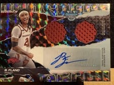 2024-25 Bowman's Best University Prospect Dual Relic Autographs Boogie Fland #PDRA-BF card