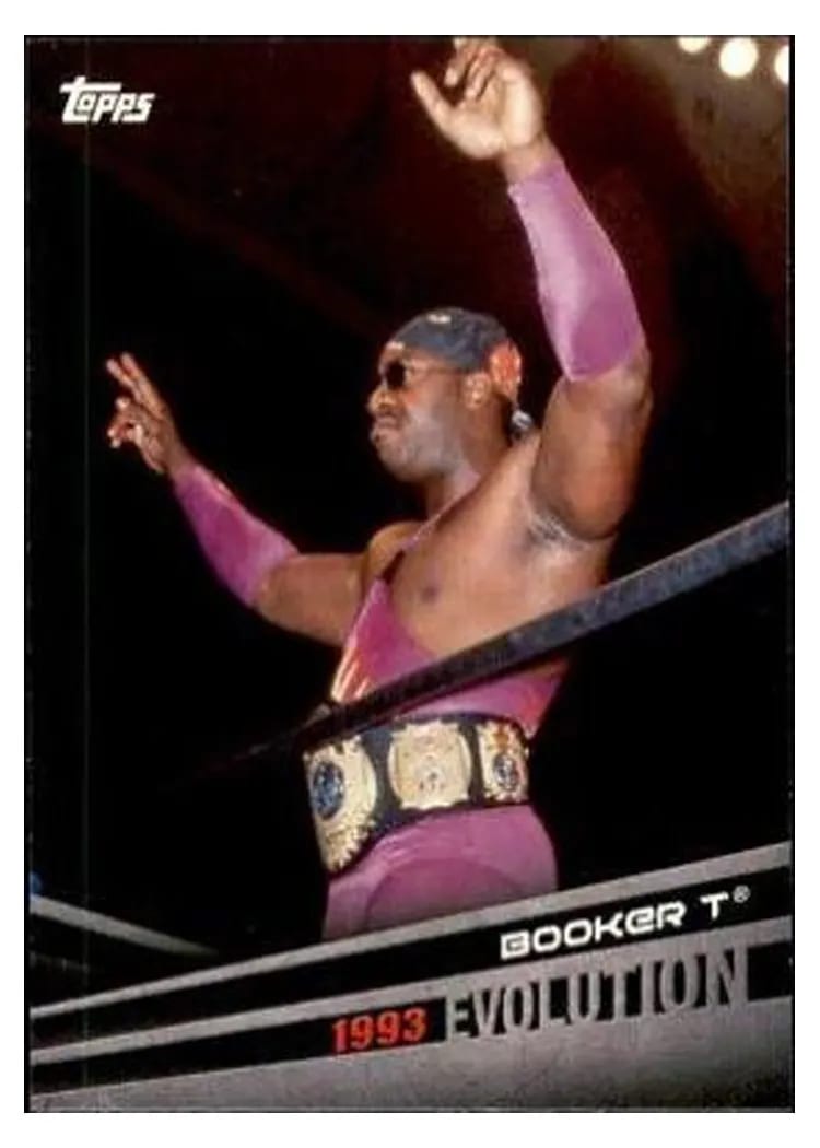 2018 Topps WWE Evolution Booker T #E-4 card