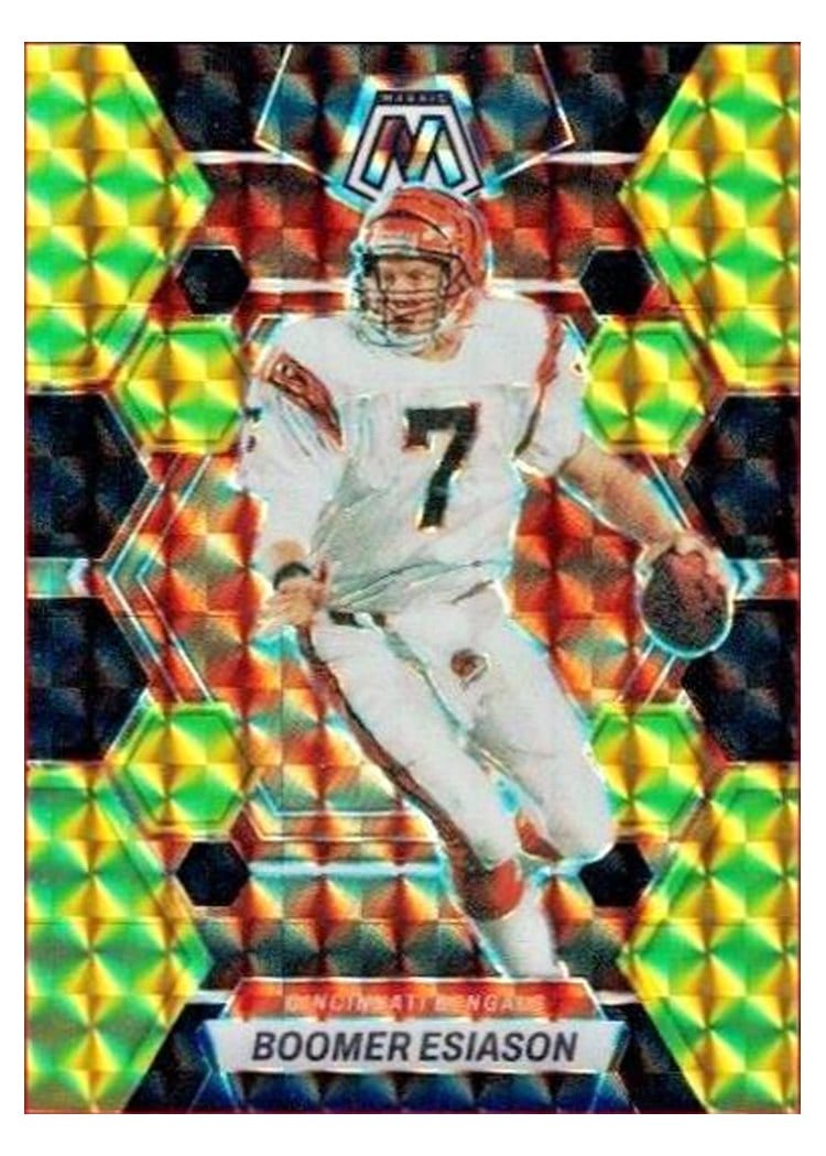 2023 Panini Mosaic Base Set Boomer Esiason Choice Black Gold #46 card