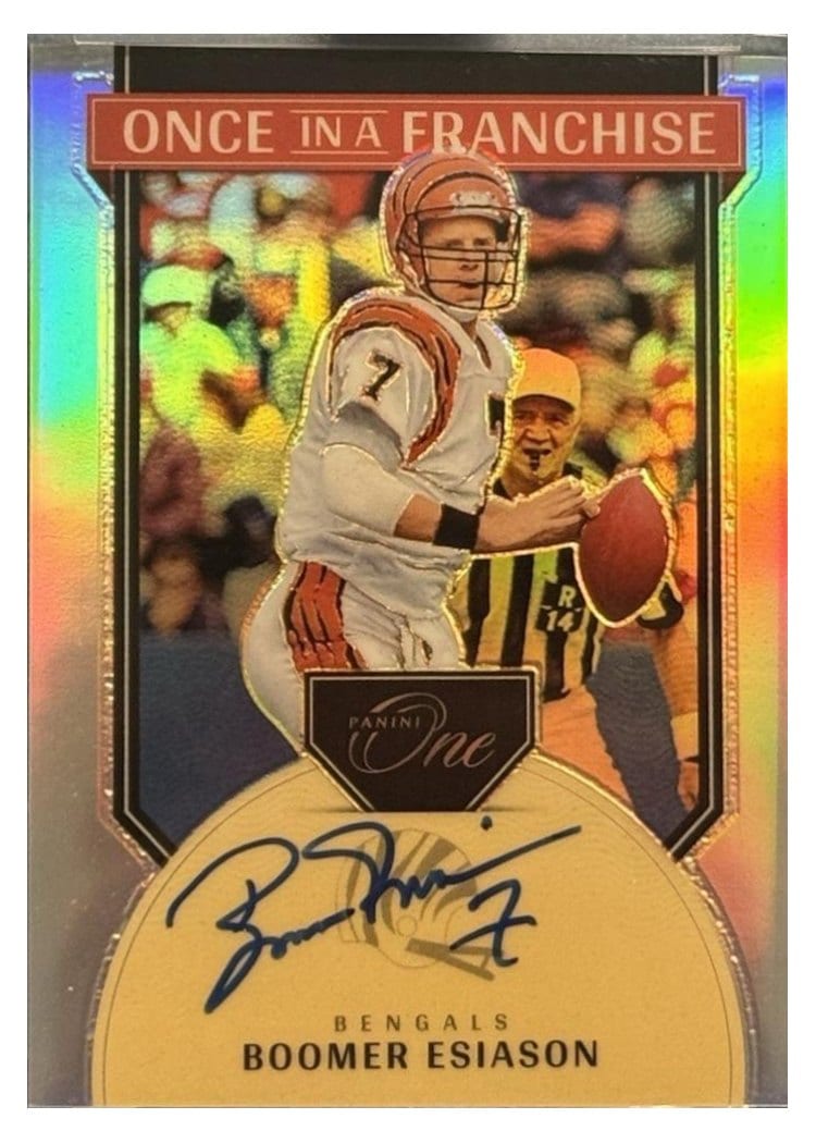 2024 Panini One Once in a Franchise Autographs Boomer Esiason #338 card