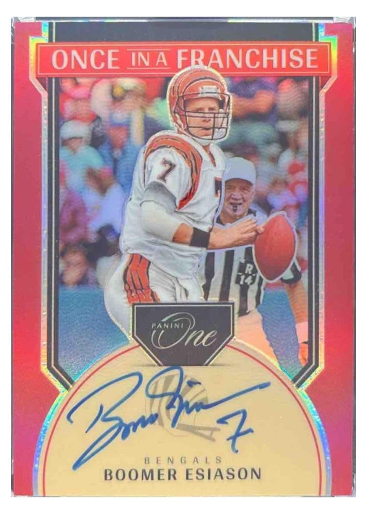 2024 Panini One Once in a Franchise Autographs Boomer Esiason #338 card